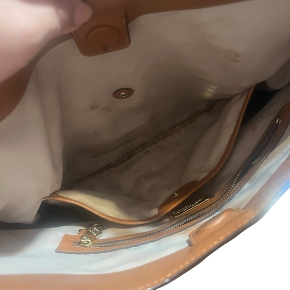 Lauren Ralph Lauren Red and Tan Leather Bag - Picture 8 of 14